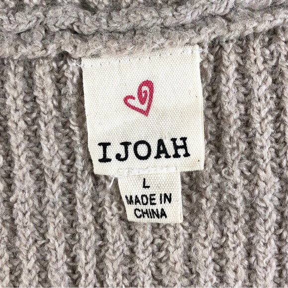 I Joah Knit Cardigan Womens Open Front w/2 Front Pockets Size Large! - Picture 2 of 7